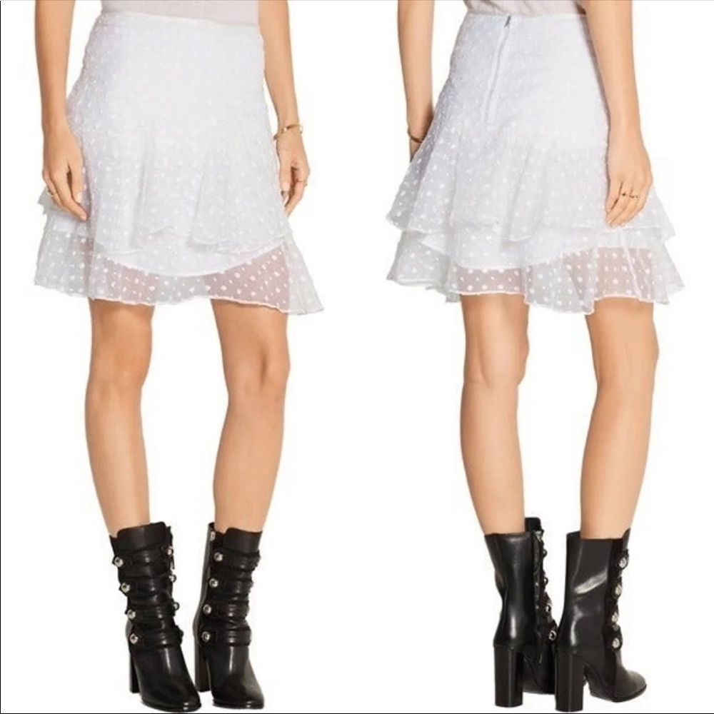 NWT Isabel Marant silk organza daisy white skirt